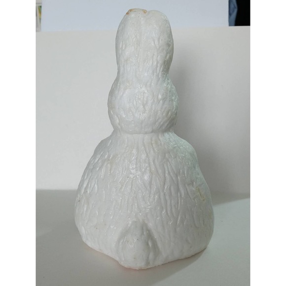 Vintage Creepy White Easter Bunny Rabbit Candle Basket & Easter Eggs Unused (b3) - Picture 5 of 7